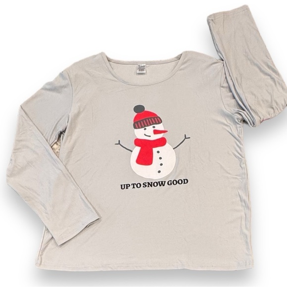 NWT Holiday Pajama Set Size XL (unisex) “Up To Snow Good” - Picture 2 of 4